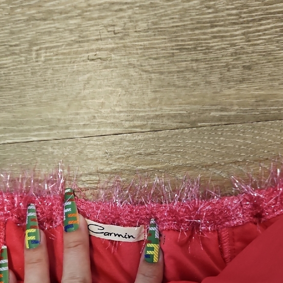 DOLLS KILL 3X CORSET Pink Fuzzy glittery Strapless Top - Picture 4 of 6